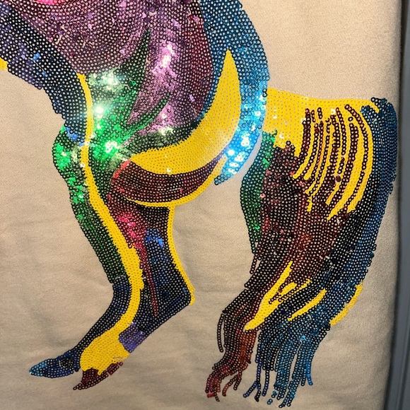 QOS Tan Multi Horse Dress - Picture 10 of 10